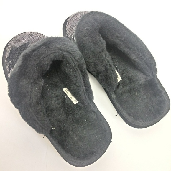 Girls Sequin Slip On Slippers Shoes - Picture 4 of 5